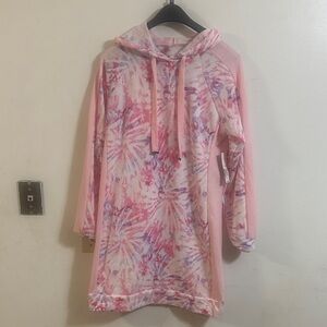No Boundaries Pink and Purple Tie-Dye Hoodie